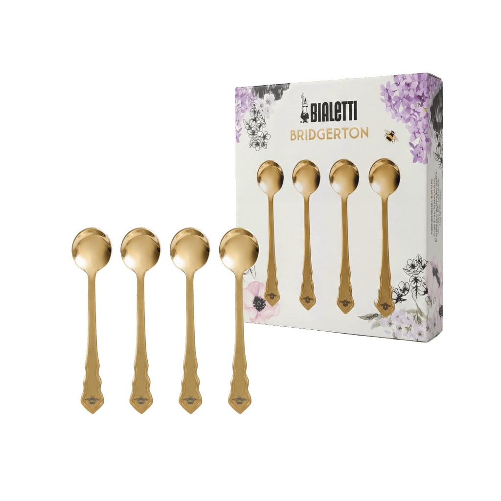 Bridgerton Kaffeelöffel 4-er Set, goldfarben