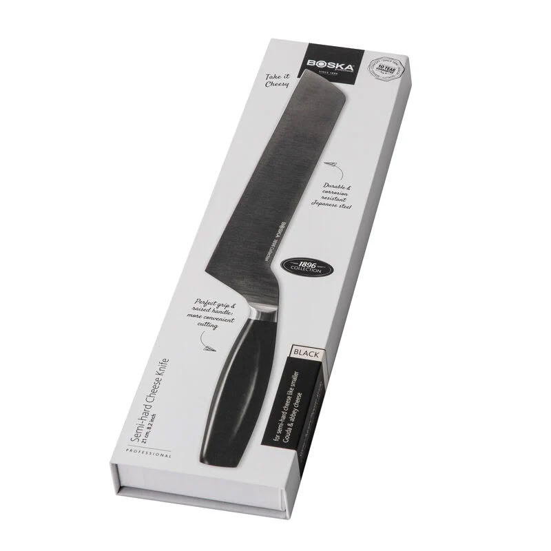 Professionelles Käsemesser für halbharten Käse Schwarzer Handgriff 210mm