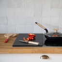 Ceranfeldschutz 1/2 schwarz, 50x28 cm, aus gehärtetem Glas