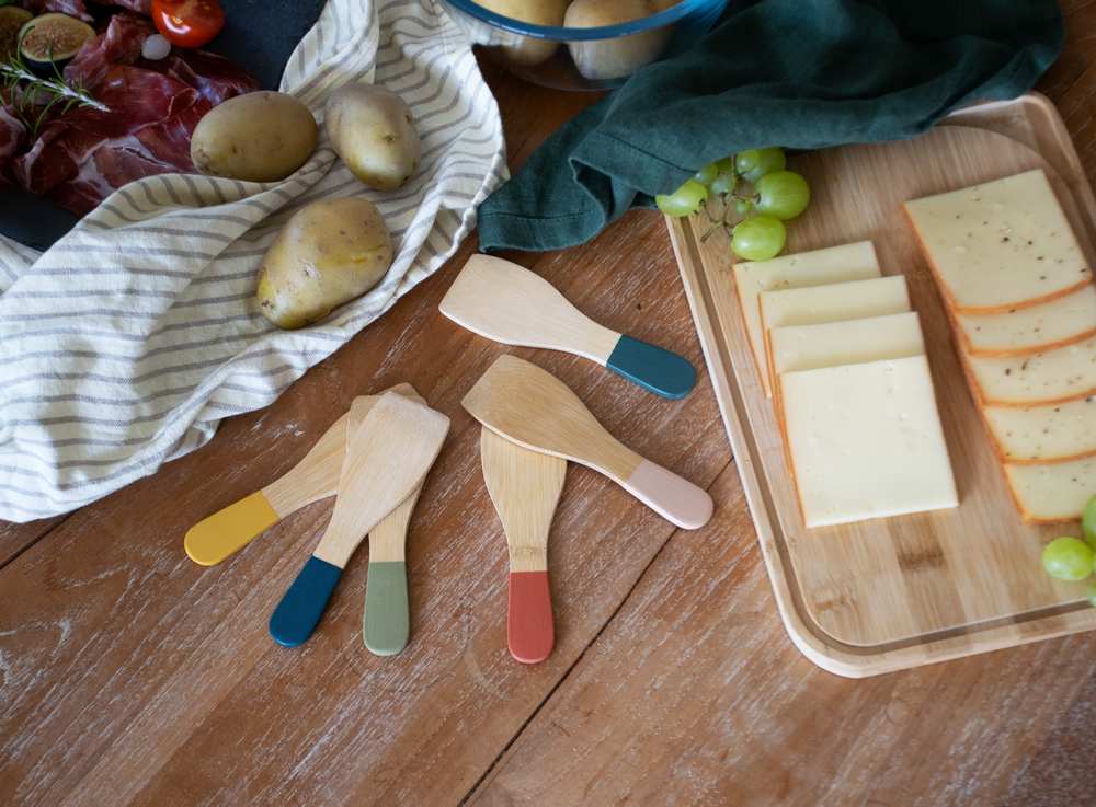 Raclettspachteln 6 Stk Bambus bunt