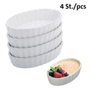 4 Porzellanschälchen, oval