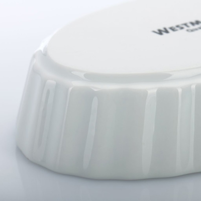 4 Porzellanschälchen, oval