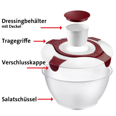 Salatbutler »Praktika«, 6,5 l Rot