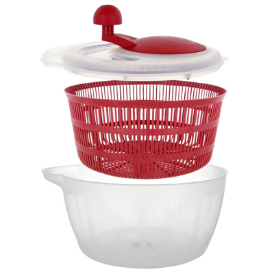 Salatschleuder »Fortuna«, 5 l, rutschfest Rot