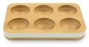 Eier Tablett für 6 Eier 17x5x12 cm weiß 