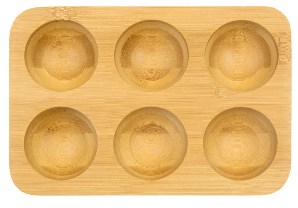 Eier Tablett für 6 Eier 17x5x12 cm weiß 