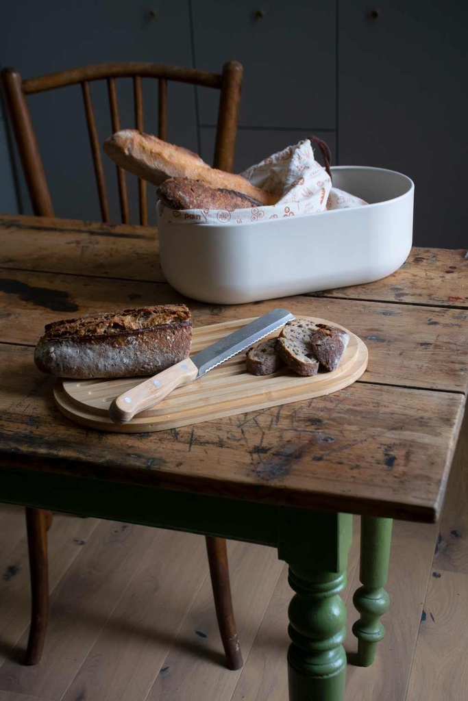 Brottopf mit Schneidbrett & Messer und Beutel