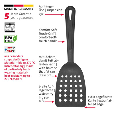 Pfannenwender »Gentle Plus«, mit großer, gelochter Laffe