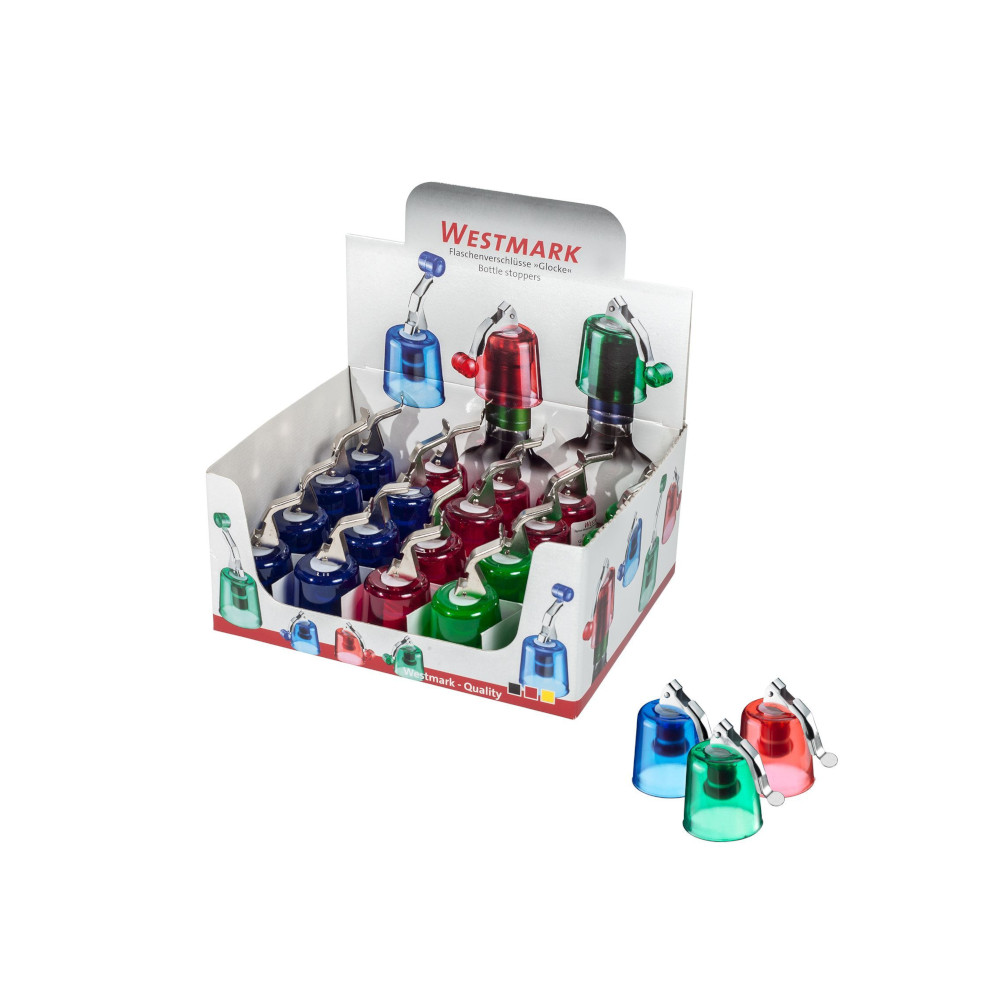 20 Flaschenverschlüsse »Glocke Colour Edition«,Display