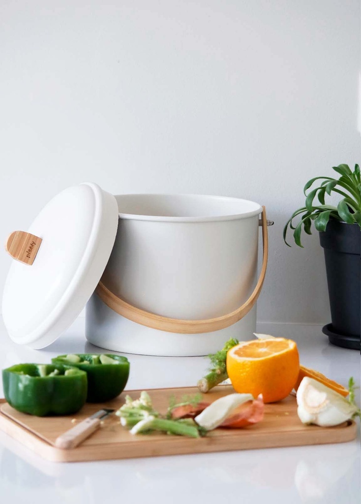 Kompostbehälter Metall / Bambus