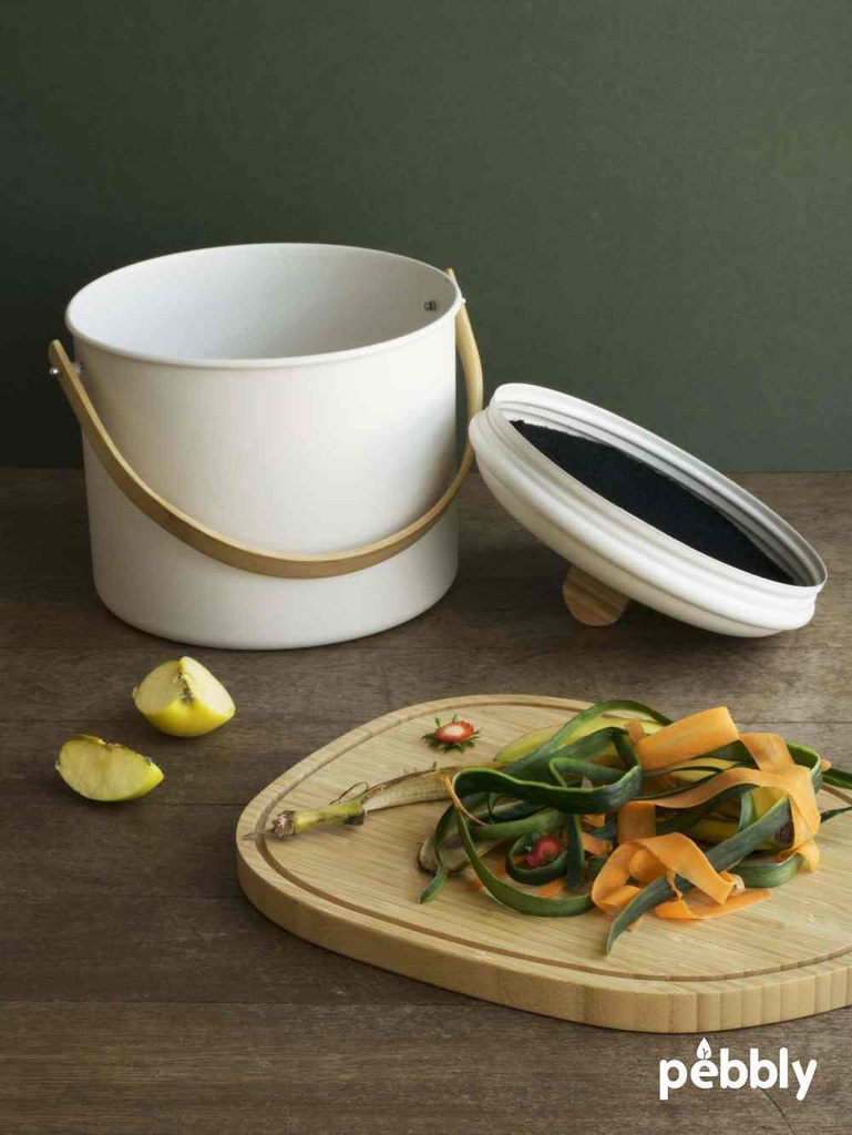 Kompostbehälter Metall / Bambus