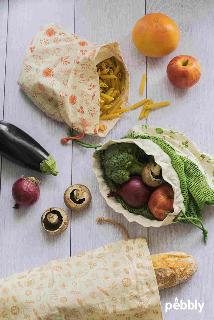 Beutelset aus Biobaumwolle 3-teilig