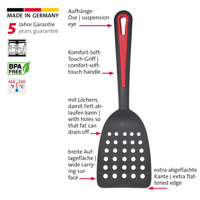 Pfannenwender »Gallant«, mit großer, gelochter Laffe