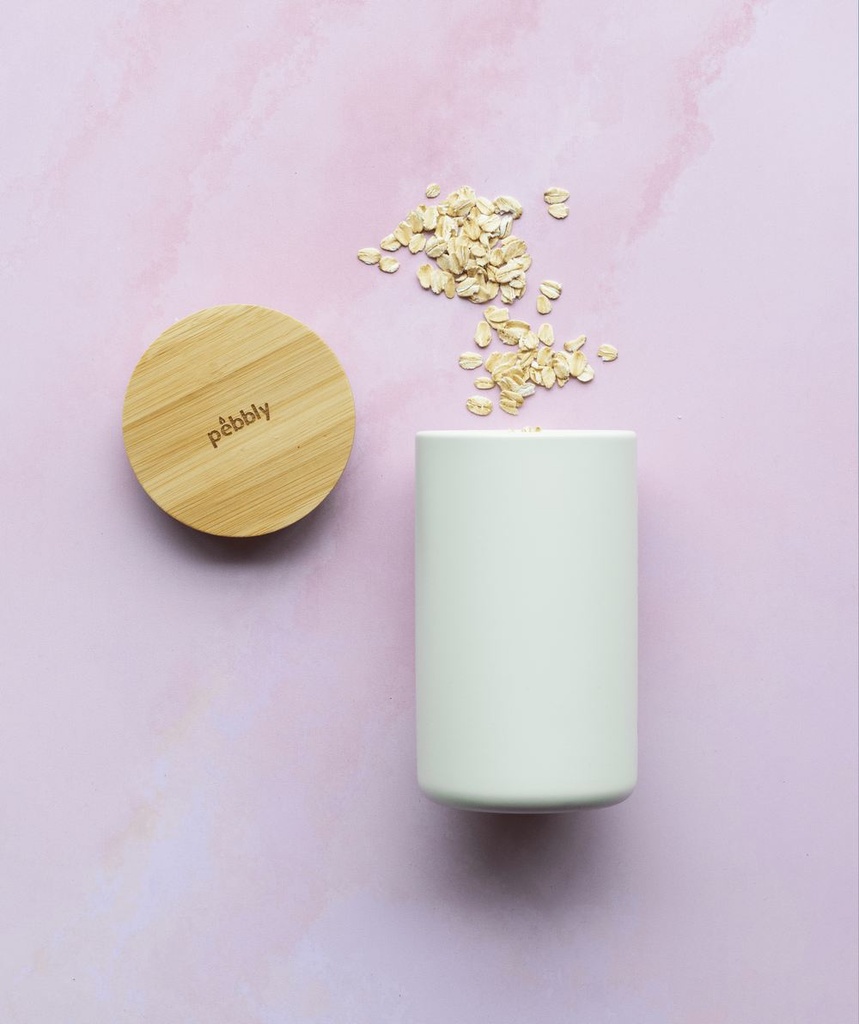 Teedose rund mit Bambusdeckel