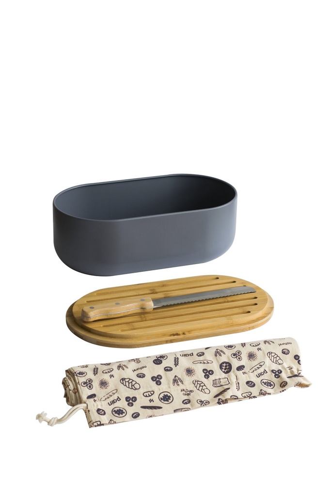 Brottopf mit Schneidbrett & Messer und Beutel