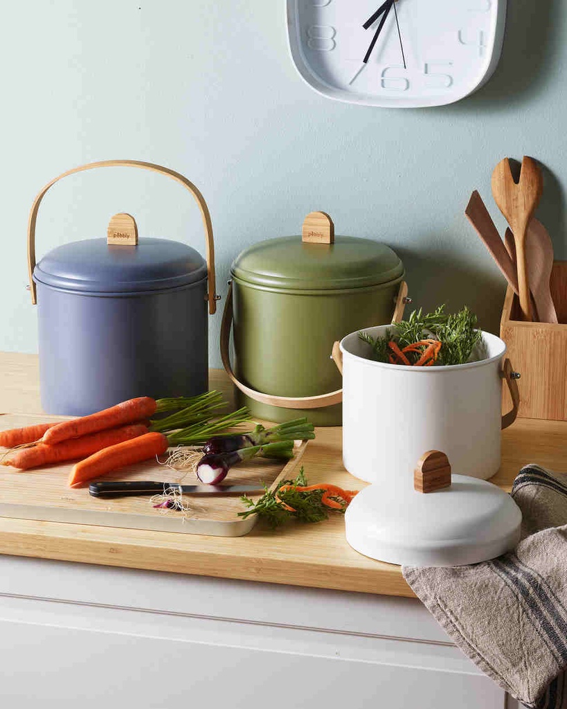 Kompostbehälter Metall / Bambus