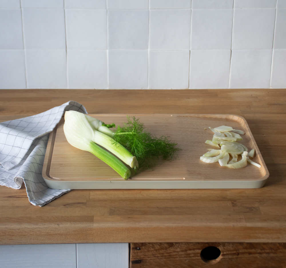 Schneidbrett L Bambus Creme