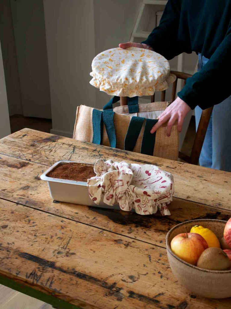 Abdeckhaube 2er Set Baumwolle rund & rechteckig