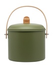 Kompostbehälter Metall / Bambus M Olive