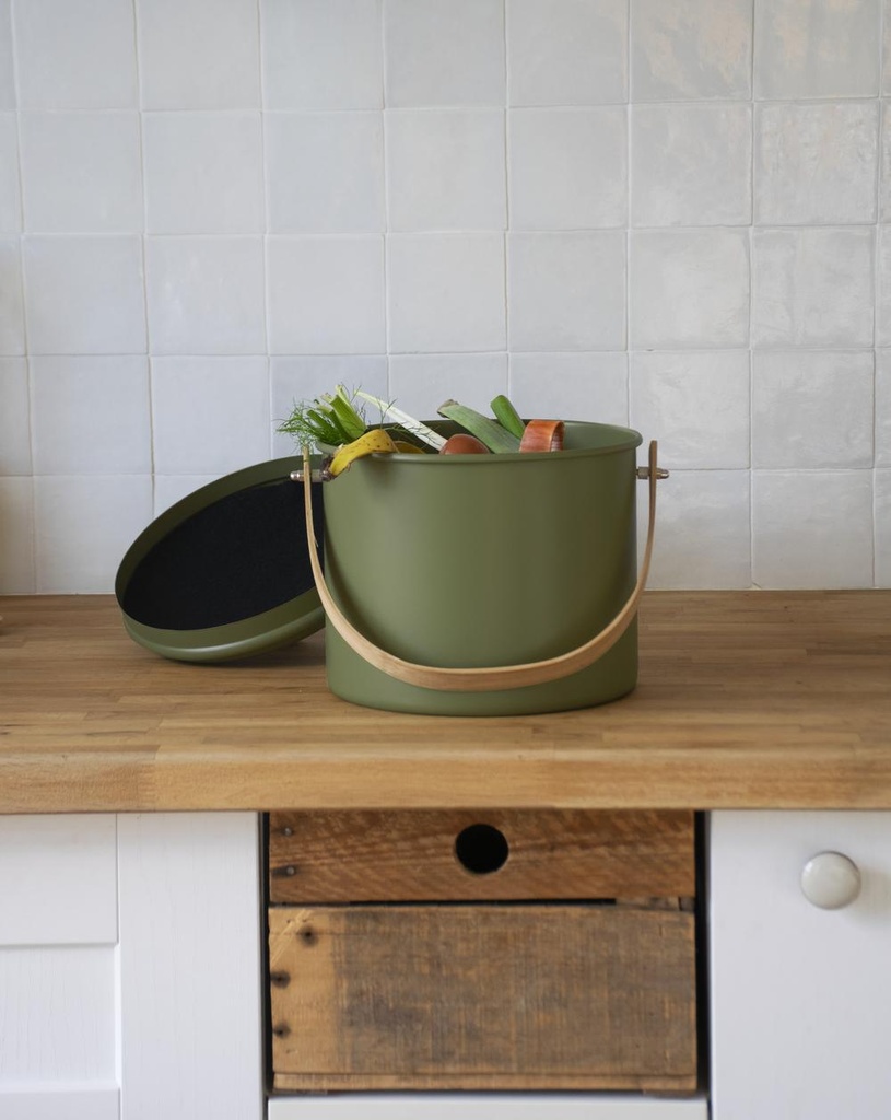 Kompostbehälter Metall / Bambus