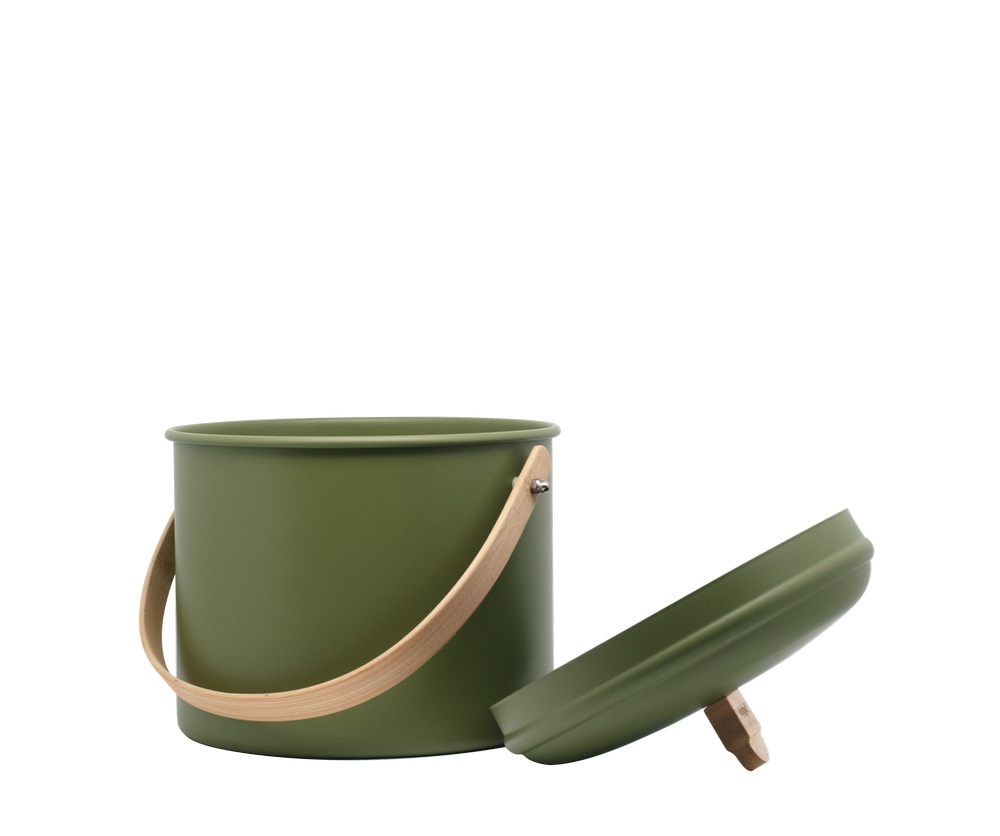 Kompostbehälter Metall / Bambus