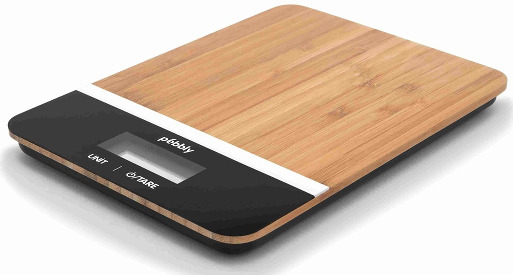 Küchenwaage Bambus rechteckig schwarz