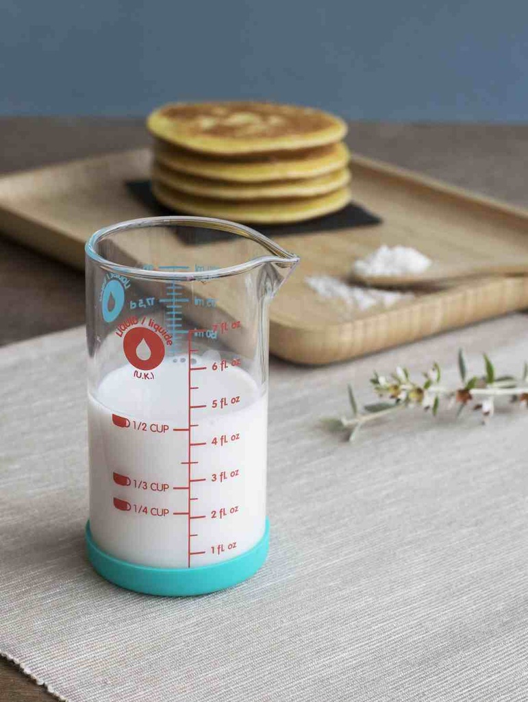 Messbecher Glas rutschfest 0,2L