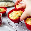 6 Silikon Muffinformen, ø 7 cm, rot