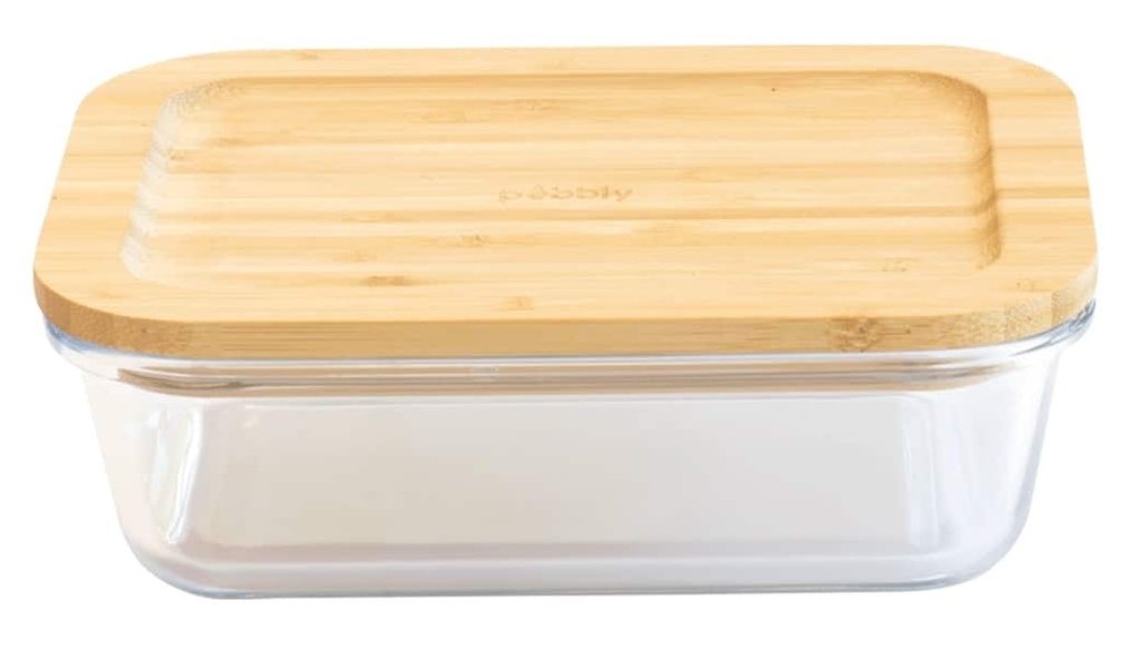 Vorratsdose rechteckig Glas/Bambus 650ml