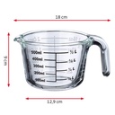 Messkanne Glas 0,5l offener Griff