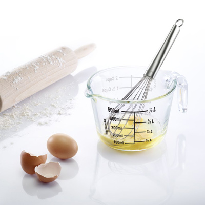 Messkanne Glas 0,5l offener Griff