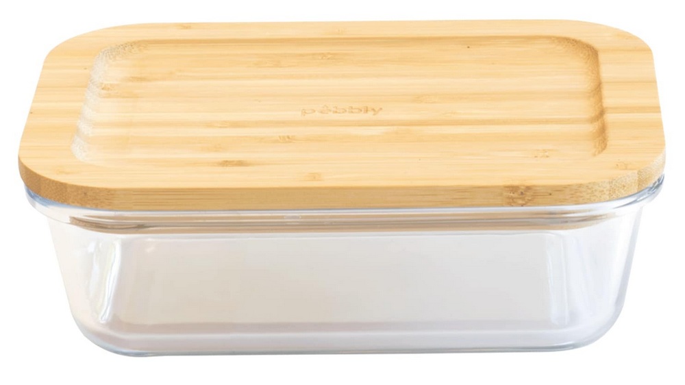 Vorratsdose rechteckig Glas/Bambus 1,5l