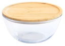 Rührschüssel rund Glas/Bambus 2,6l