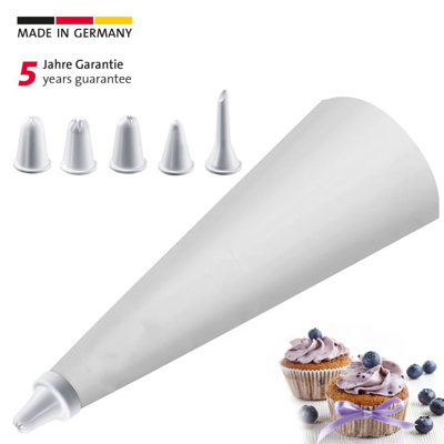 Spritzbeutel Leinen, 28 cm, 7 teilig