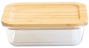 Vorratsdose rechteckig Glas/Bambus 300ml