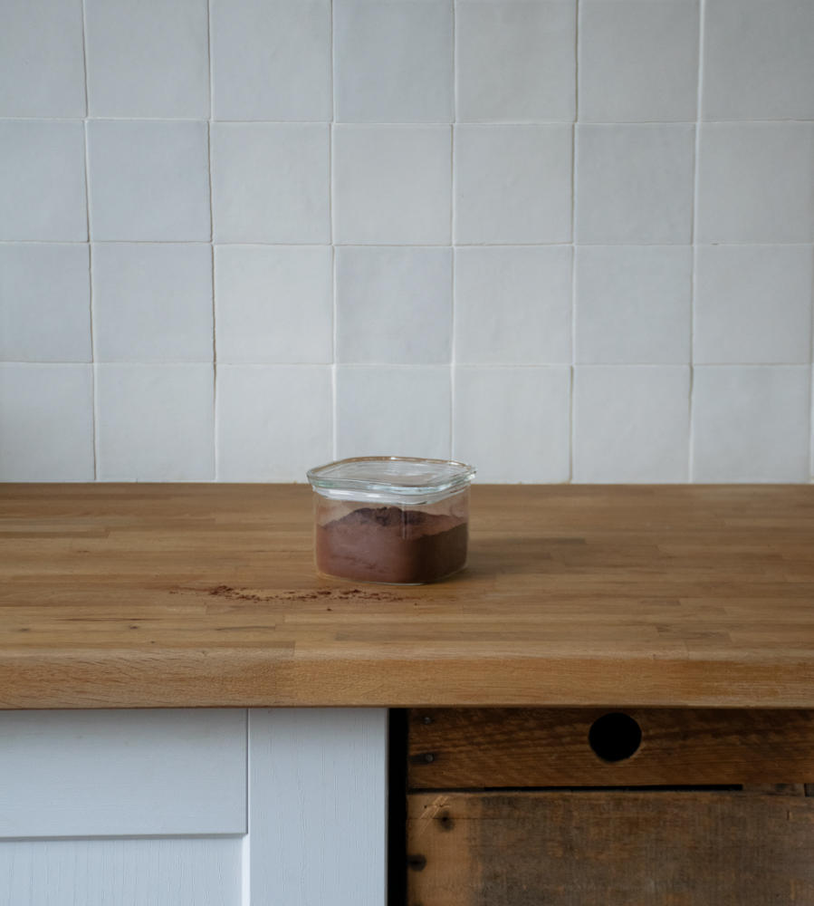 Vorratsdose quadratisch mit Glasdeckel