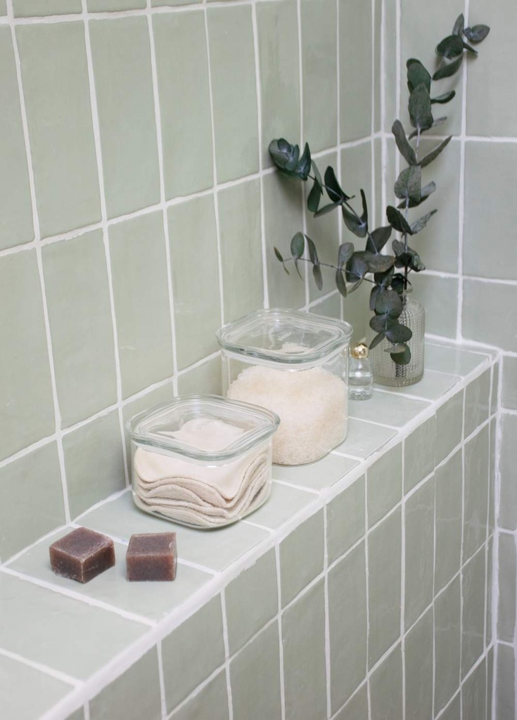 Vorratsdose quadratisch mit Glasdeckel