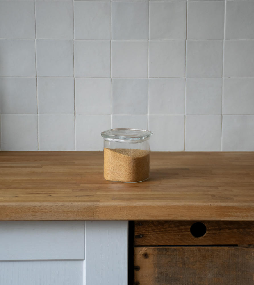 Vorratsdose quadratisch mit Glasdeckel