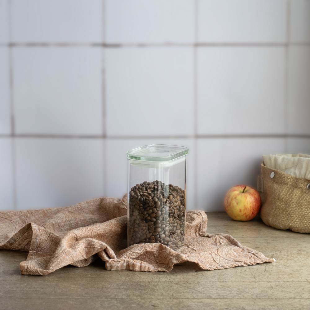 Vorratsdose rechteckig hoch mit Glasdeckel