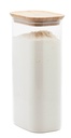 Vorratsdose rechteckig hoch Glas/Bambus 1,8l