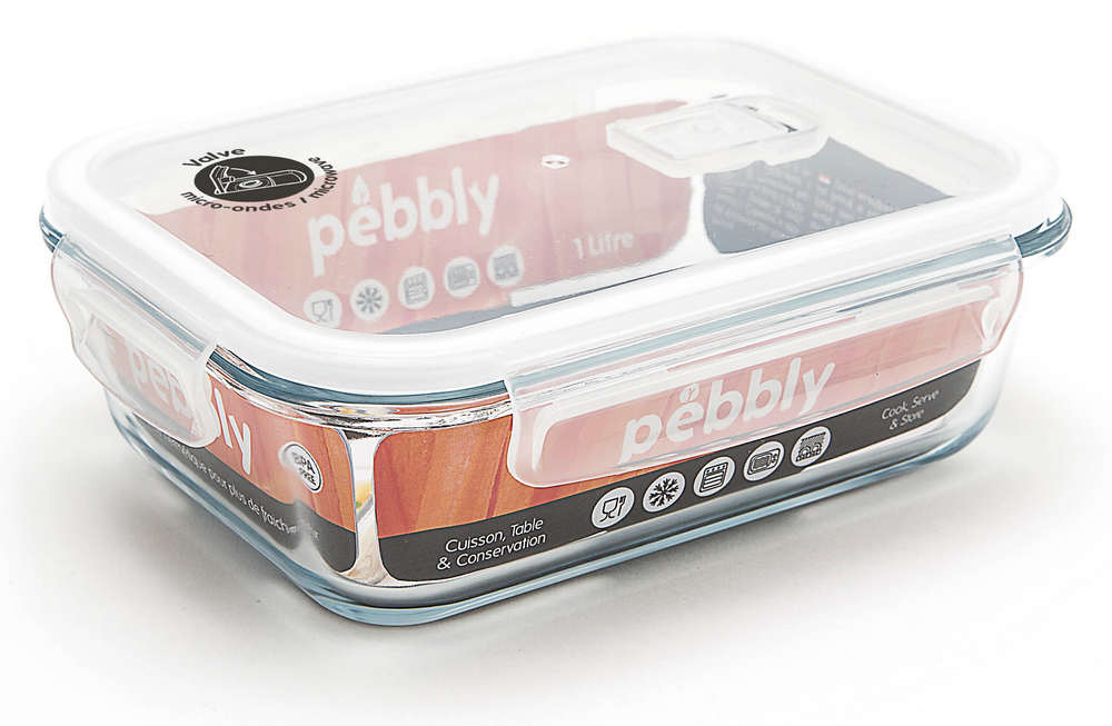 Frischhaltedose rechteckig Glas/PP 1l