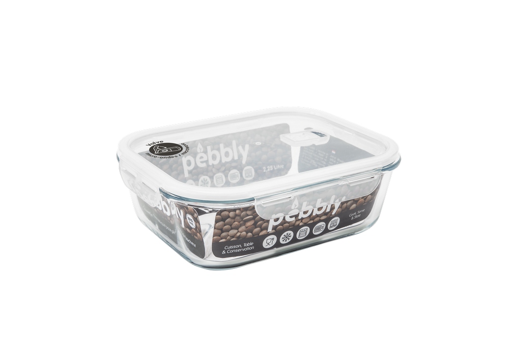 Frischhaltedose rechteckig Glas/PP 2,25l