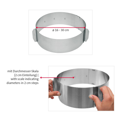 Tortenring 8,5 cm, verstellbar Westmark