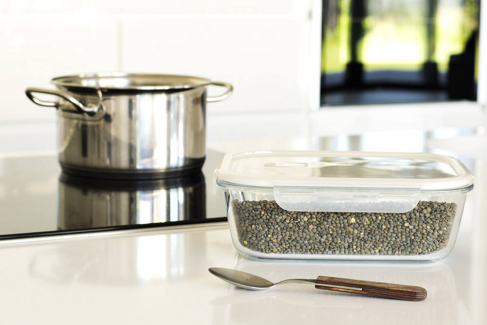 Frischhaltedose rechteckig Glas/PP