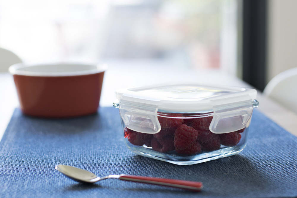 Frischhaltedose quadratisch Glas/PP