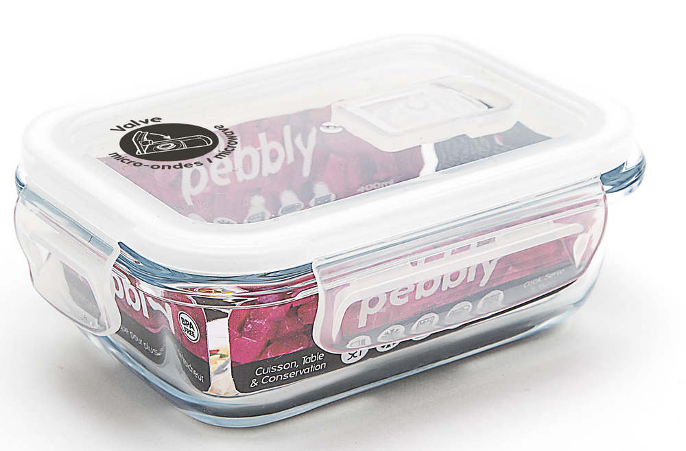Frischhaltedose rechteckig Glas/PP 400ml