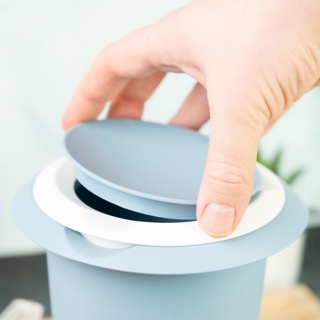 Quirltopf mit zweigeteiltem Deckel, 1 l Blau