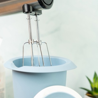 Quirltopf mit zweigeteiltem Deckel, 1 l Blau