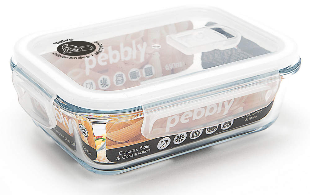 Frischhaltedose rechteckig Glas/PP 650ml