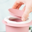 Quirltopf mit zweigeteiltem Deckel, 1 l Rosa